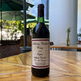 1978 Monterey Peninsula Winery Alicante Bouschet, 750 mL Red Wine Bottle (14.4% ABV)