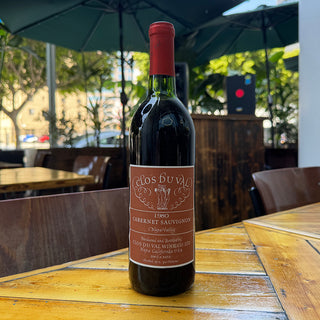 1980 Clos du Val Cabernet Sauvignon, 750 mL Red Wine Bottle (13% ABV)