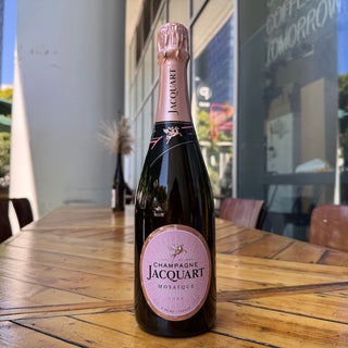 Champagne Jacquart Brut Rose, 750 mL Sparkling Wine Bottle (12.5% ABV)