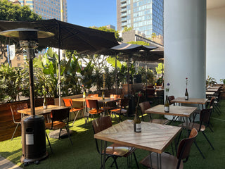 Private event on the patio at Good Clean Fun, a natural wine bar in Downtown LA