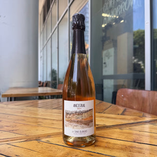 Les Terres Blanches Ancestral Rosé 2023, 750 mL Sparkling Wine Bottle (12.5% ABV)