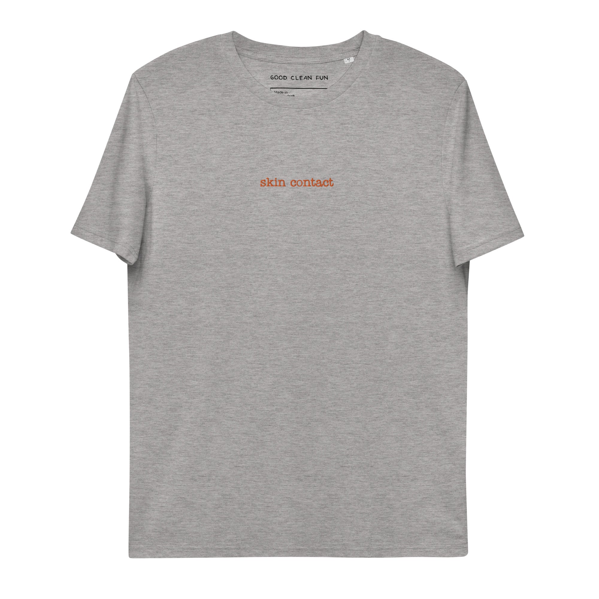 Skin Contact T-shirt - Orange Embroidery